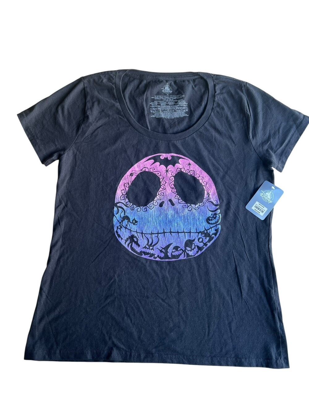 New Disney Store Glitter Nightmare Before Christmas Jack Skellington T-Shirt XL